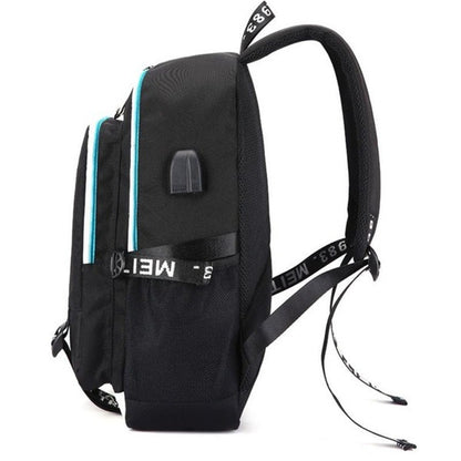 Ride The Bike Down World Of Stranger Backpack Dream Of Exploring Things Laptop Daypack With USB Charging Sport Bag For Men Women Boy Girl Boys Black