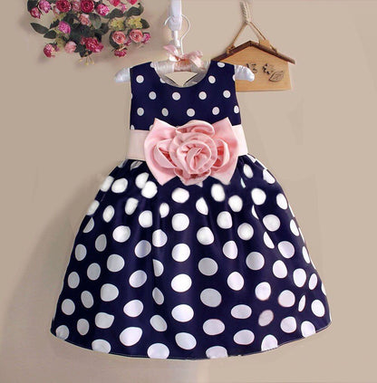 Children's Sleeveless Polka-Dot Skirt, Girl's Vest Skirt, Children's Big Flower Dress