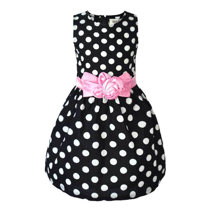 Children's Sleeveless Polka-Dot Skirt, Girl's Vest Skirt, Children's Big Flower Dress