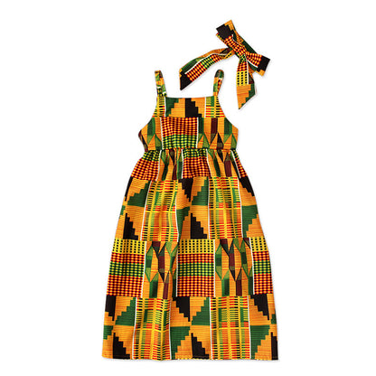 Strapless Strappy Skirt African Bohemian Style Dress