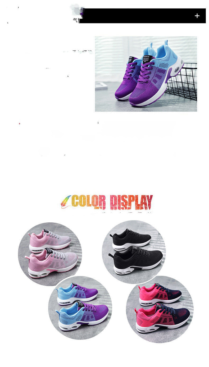 Casual Shoes Breathable Lightweight Mother Shoes Lace-up Cushioned Sneakers Women