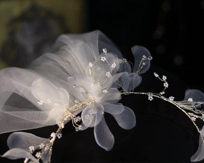 Bridal wreath veil wedding dress accessories