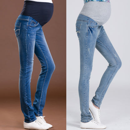 Maternity embroidered jeans