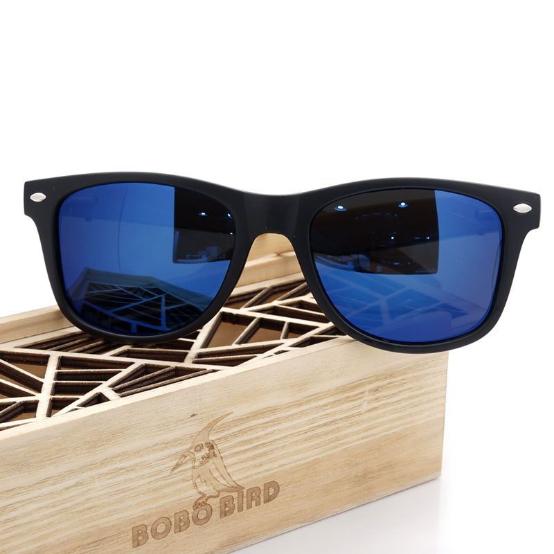 Square Vintage Sunglasses Men Women Wood