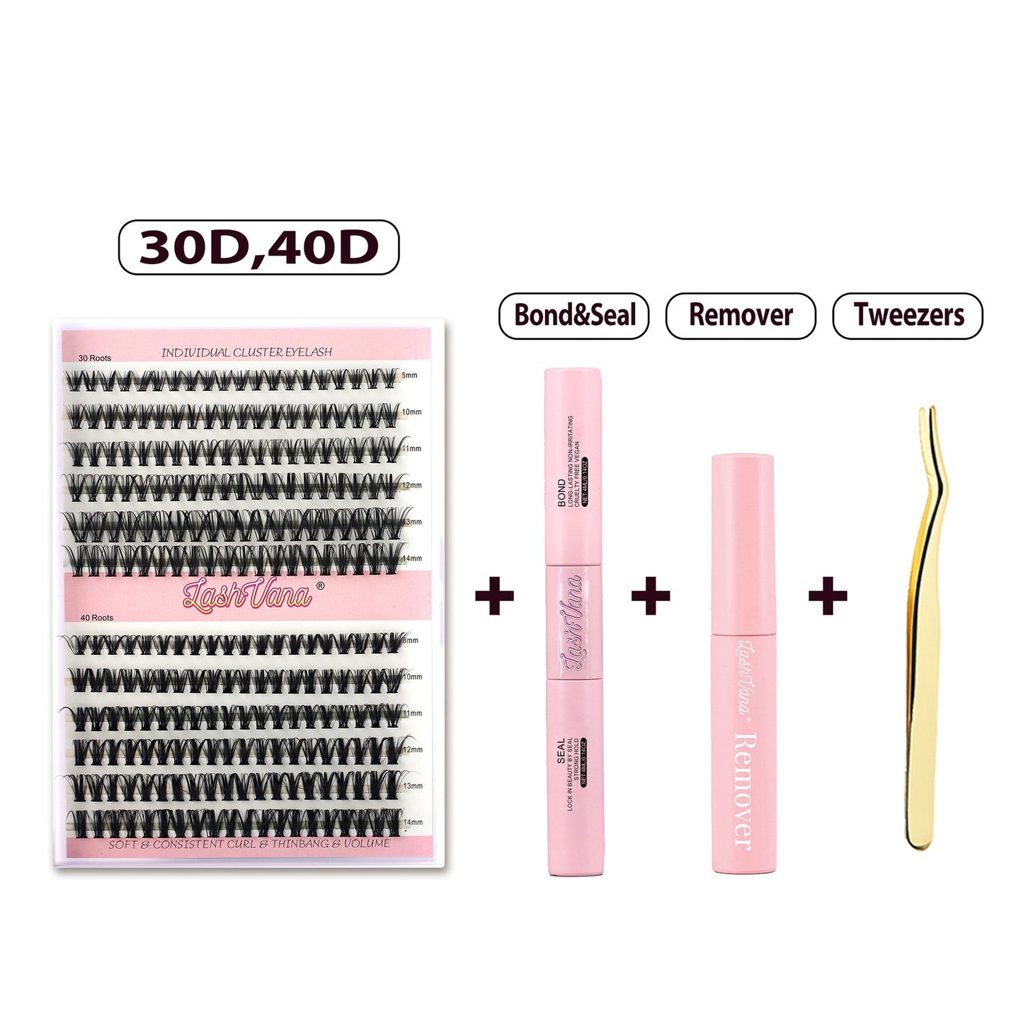 Segmented False Eyelashes Thick Curl Twelve Rows