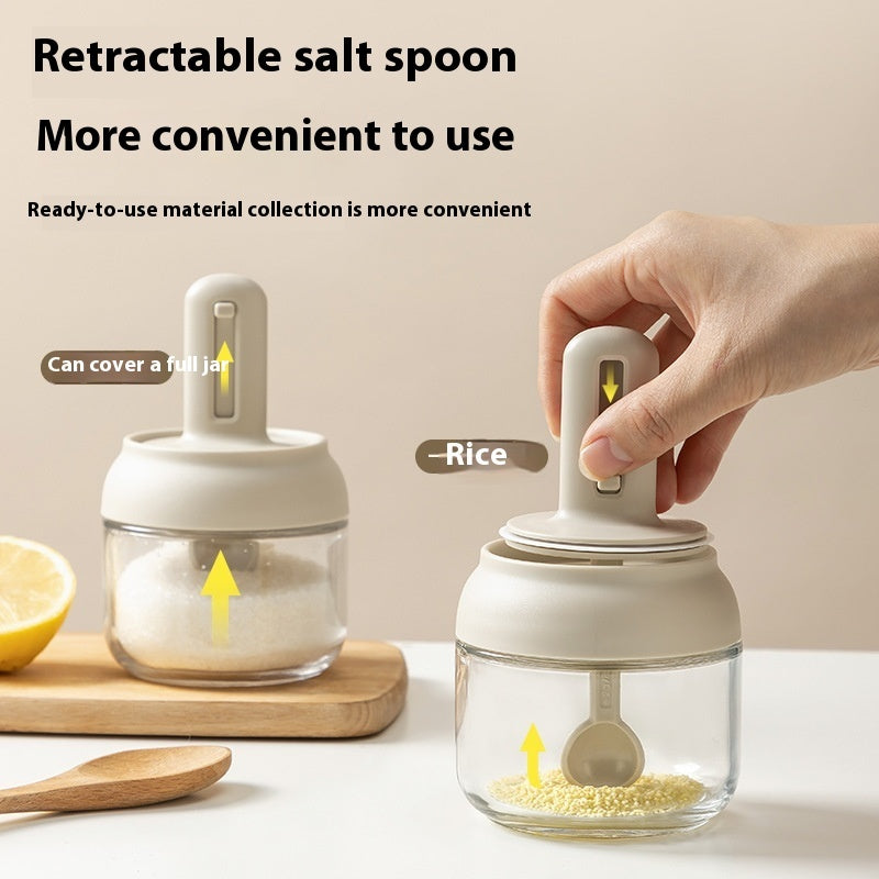 Telescopic Seasoning Glass Kitchen Spice Jar