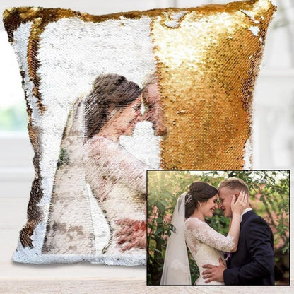 Custom image sequin pillowcase