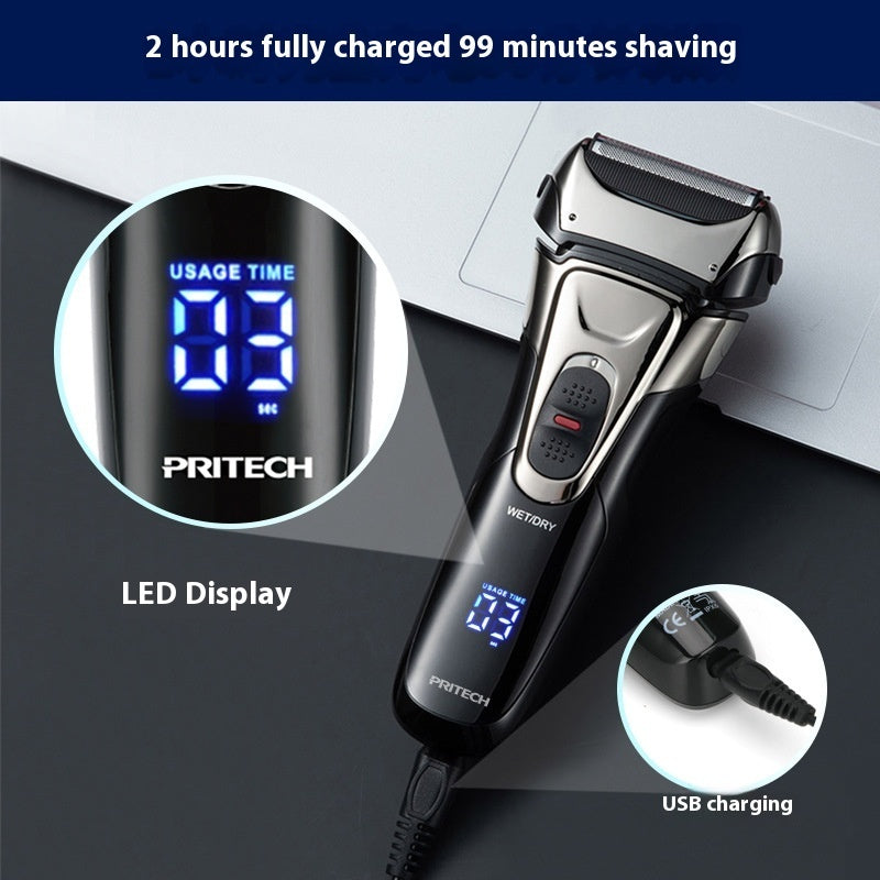 Electric Shaver LED Display Professional Shaver Reciprocating Multifunctional Shaver