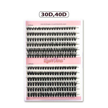 Segmented False Eyelashes Thick Curl Twelve Rows