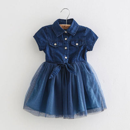 Denim short sleeve dress