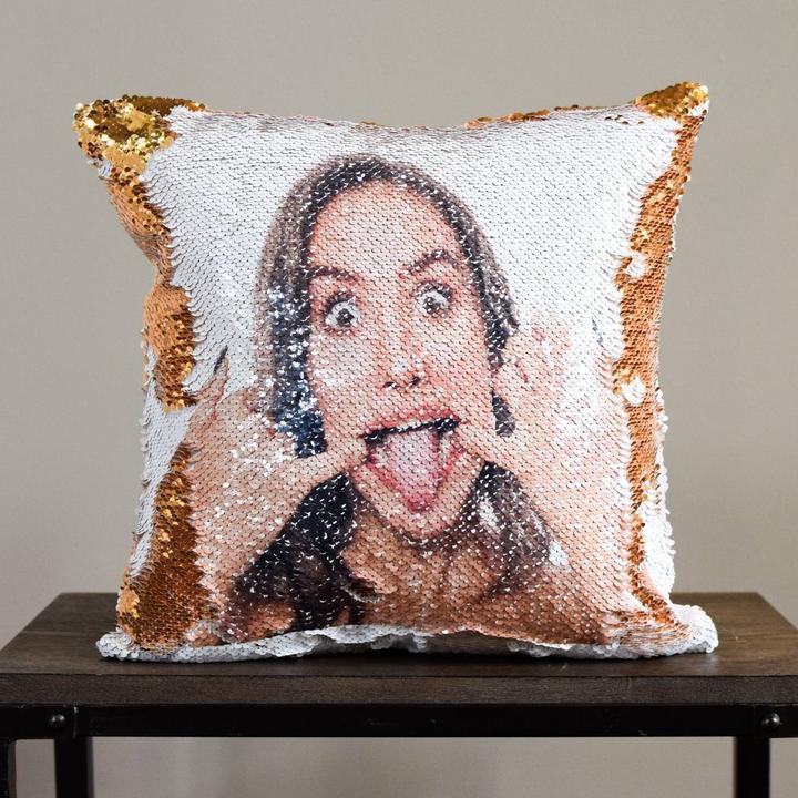 Custom image sequin pillowcase