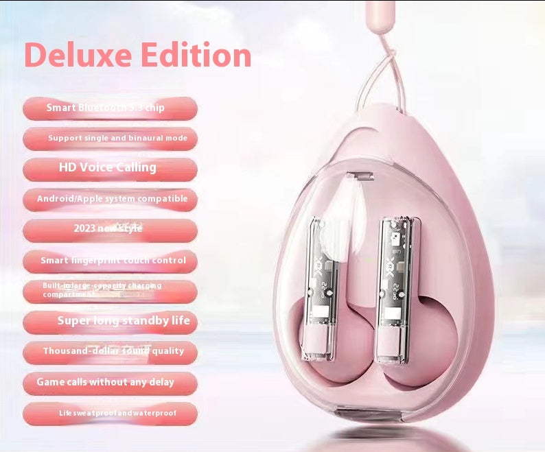 Semi-in-ear Drop Shape Noise-reduction Bluetooth Headset