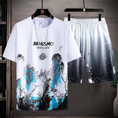 Men's Short-sleeved T-shirt Summer Suit