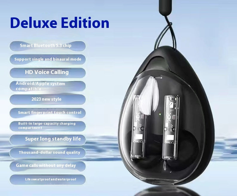 Semi-in-ear Drop Shape Noise-reduction Bluetooth Headset