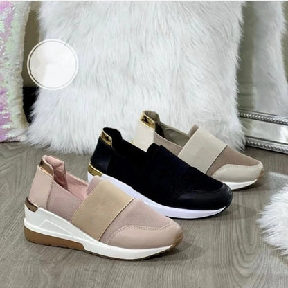 Women's Wedge Elastic Band Sports Casual Shoes