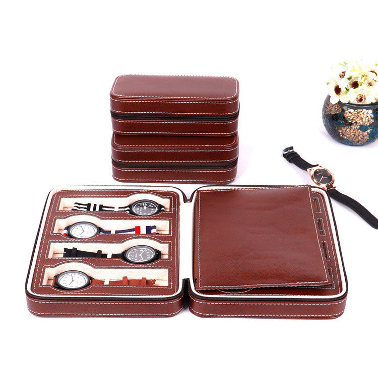 PU Leather 8-digit Watch Storage Display Packaging Bag