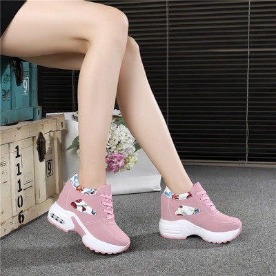 Women's Sports Height Increasing Insole Wedge Platform Shoes