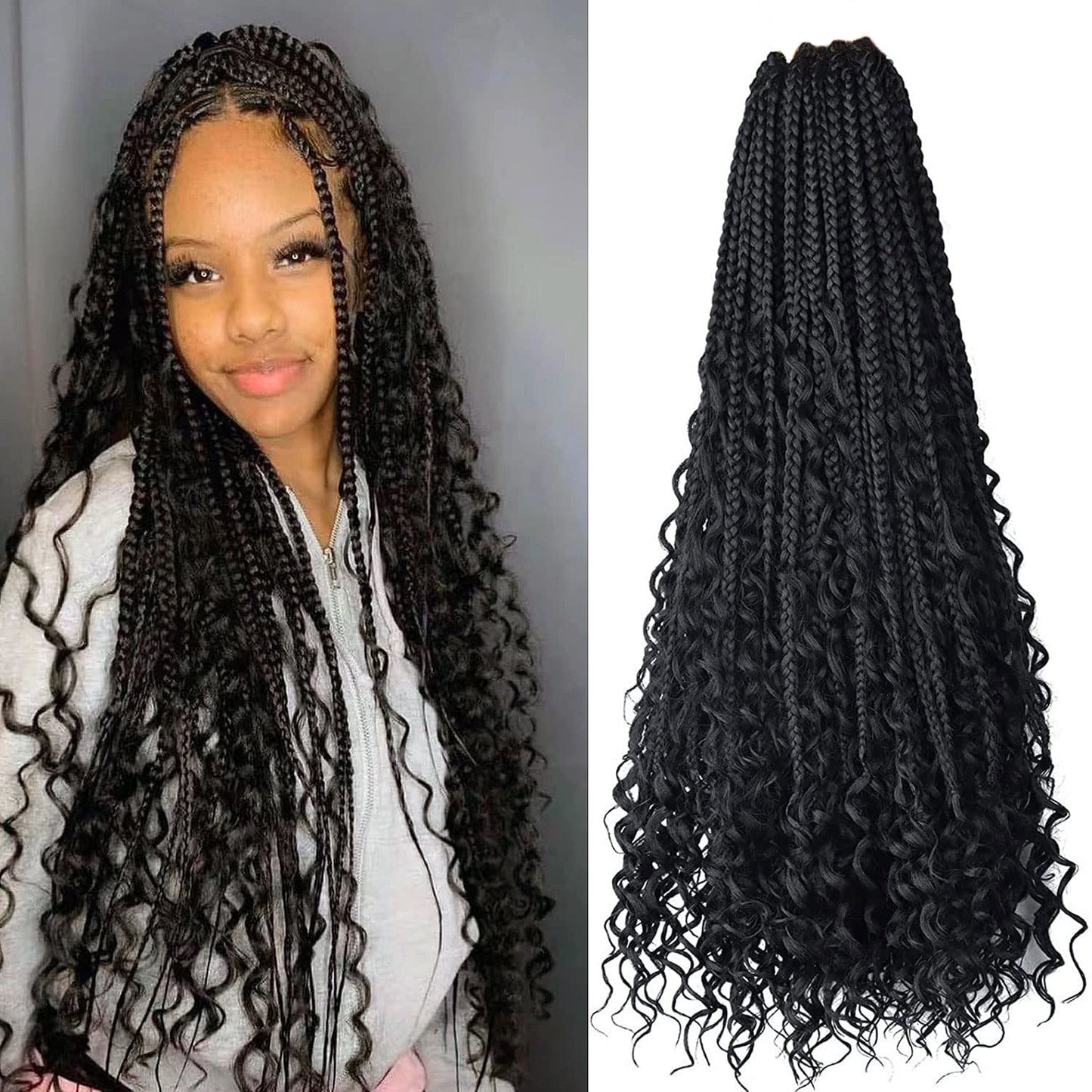 Chemical Fiber Hair Three-strand African Braid Crochet Hair