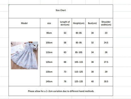 Western Style Improved Cheongsam Princess Dress Children's Vest Tulle Skirt