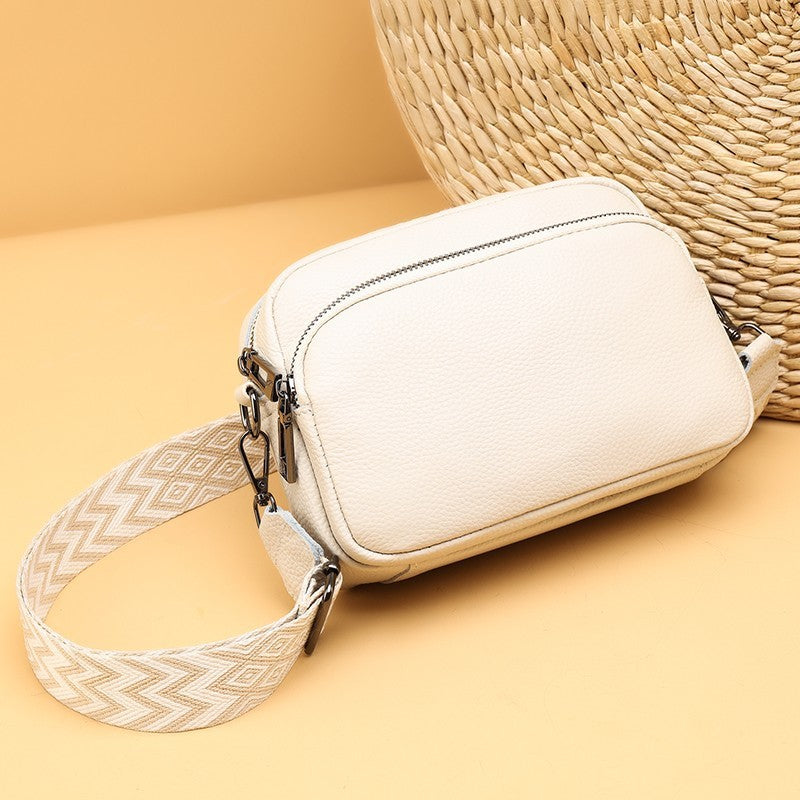 Women's Fashion Litchi Pattern Cattle Leather Bag