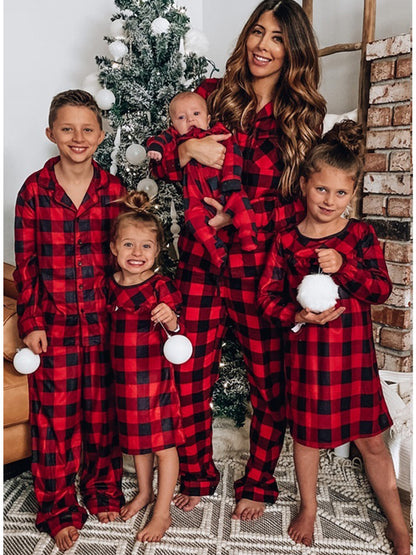 European And American Christmas Parent-child Pajamas Set