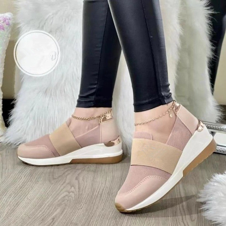 Women's Wedge Elastic Band Sports Casual Shoes