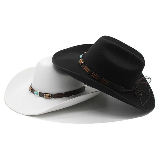 Woolen Hat, Turquoise Belt, Western Denim