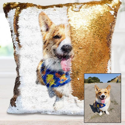 Custom image sequin pillowcase