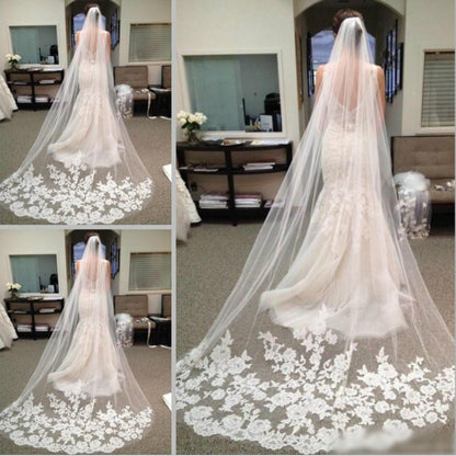 Lace bridal veil