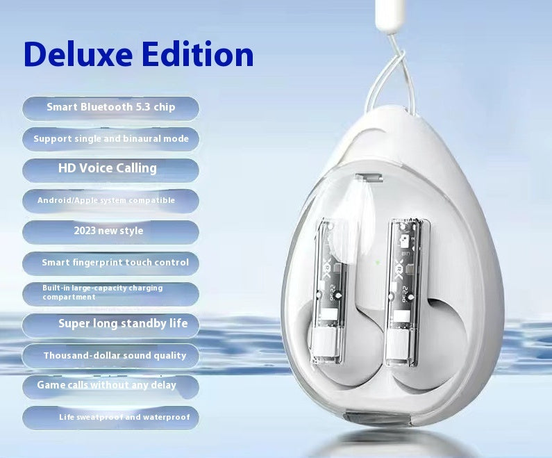 Semi-in-ear Drop Shape Noise-reduction Bluetooth Headset