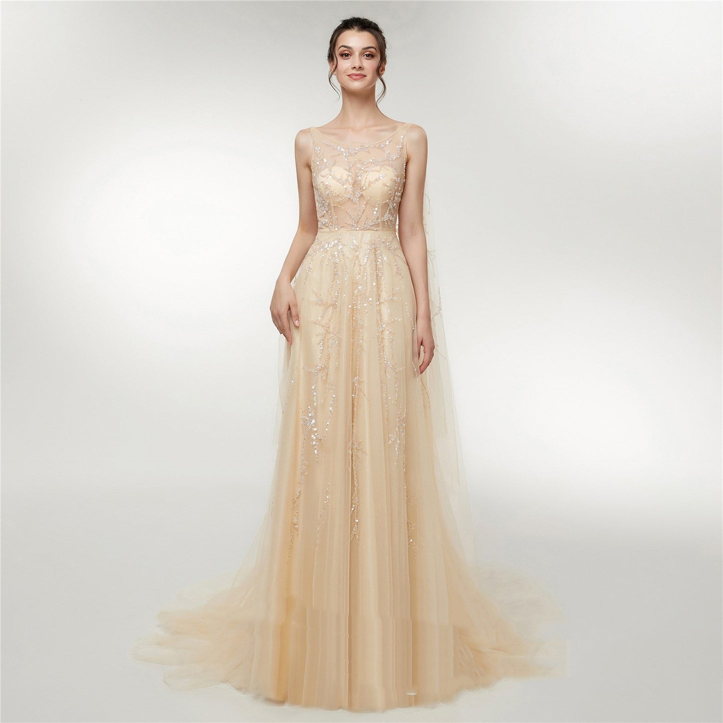 Engerla Wedding Dress Fall New Long Dress