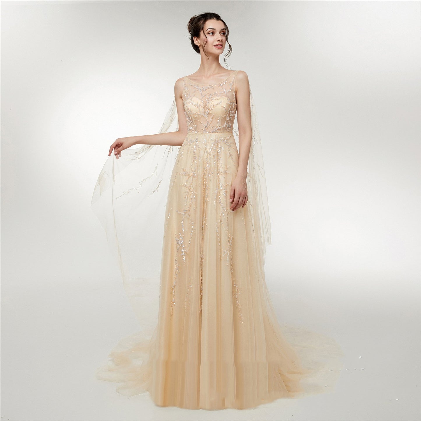 Engerla Wedding Dress Fall New Long Dress