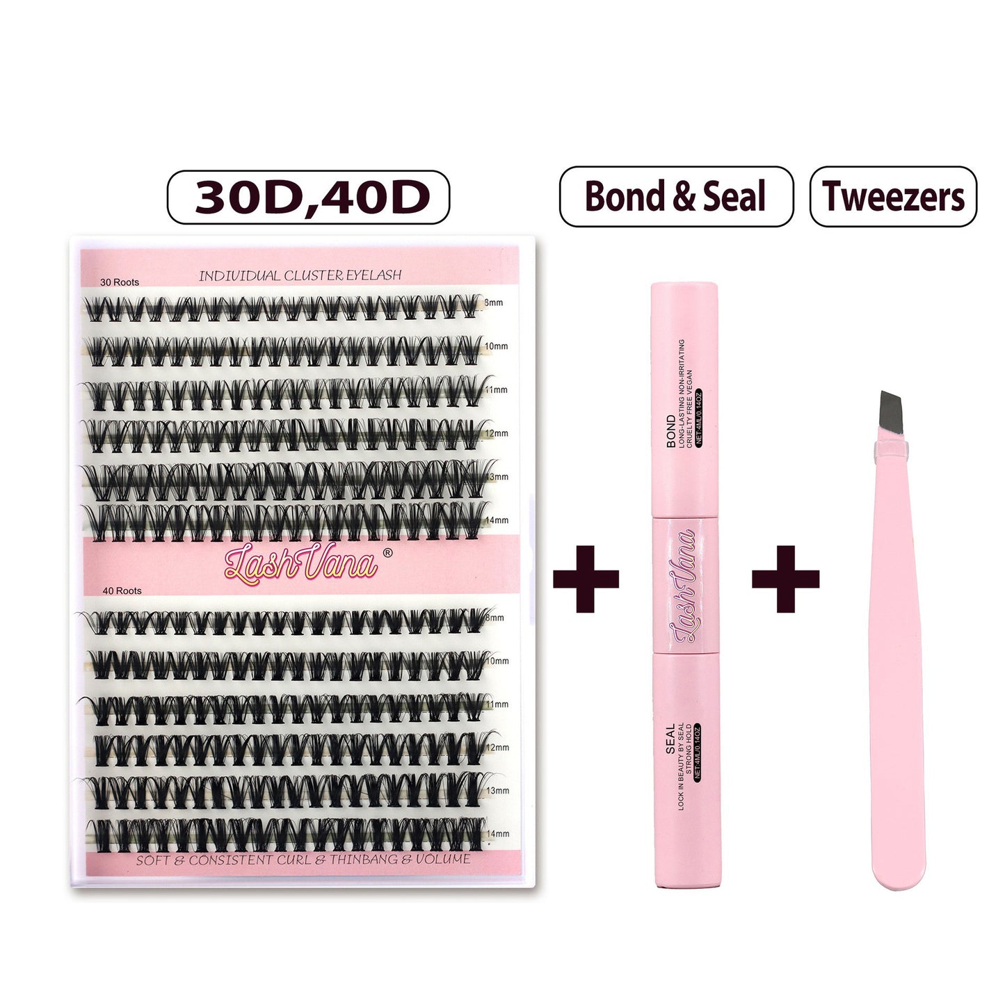 Segmented False Eyelashes Thick Curl Twelve Rows