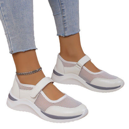 Women's Casual Thick Bottom Breathable Velcro Women's Mesh Surface Shoes