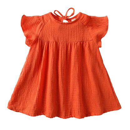 Princess Dress Children Fashionable Short Sleeve Dress