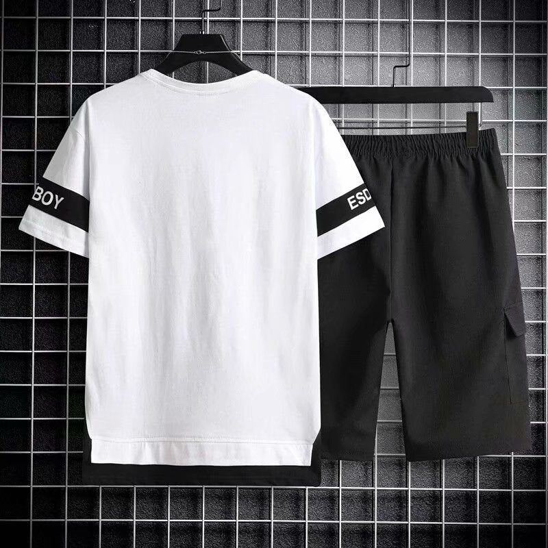 Youth Short Sleeved T Shirt Shorts Men's Trendy Sports Suit