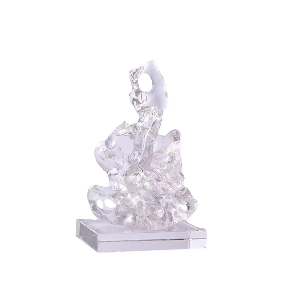 Chinese Style Entrance Decoration Transparent Resin Sculpture Art Decorations