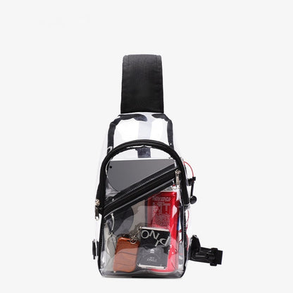 Men's PVC Waterproof Transparent Chest Bag