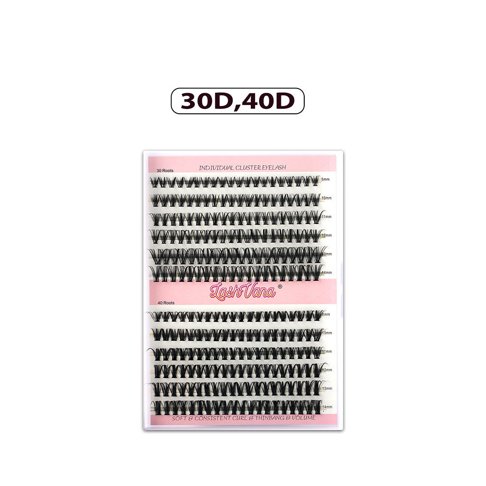 Segmented False Eyelashes Thick Curl Twelve Rows