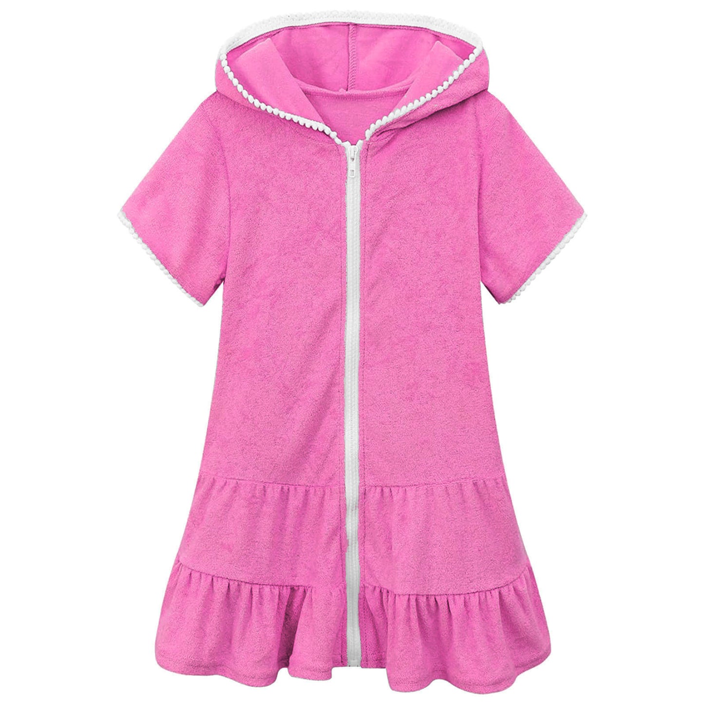 Girl's Swimsuit Hooded Blouse Beach Dress