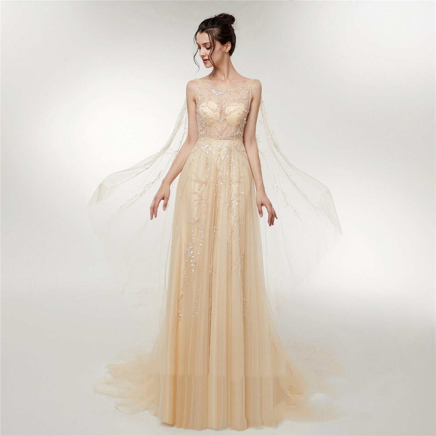 Engerla Wedding Dress Fall New Long Dress