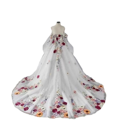 Exquisite Flowers Welcome Yarn Banquet Dress