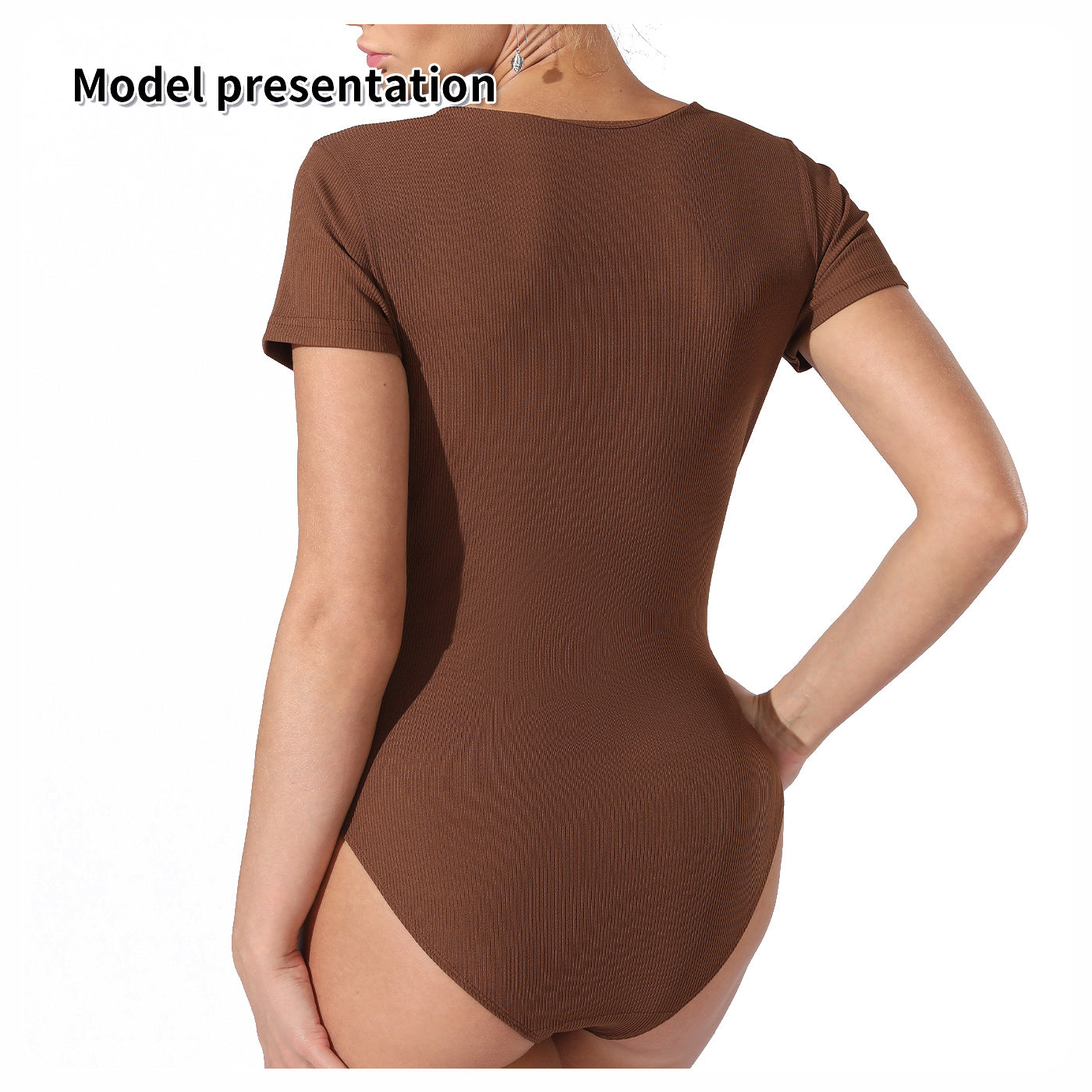 Women's Fashion Simple Solid Color Bodysuit