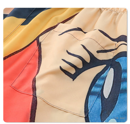 Summer Beach Cartoon Casual Shirt Suit