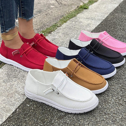 Women's European And American Flat Bottom Slip On Low-top Casual Shoes