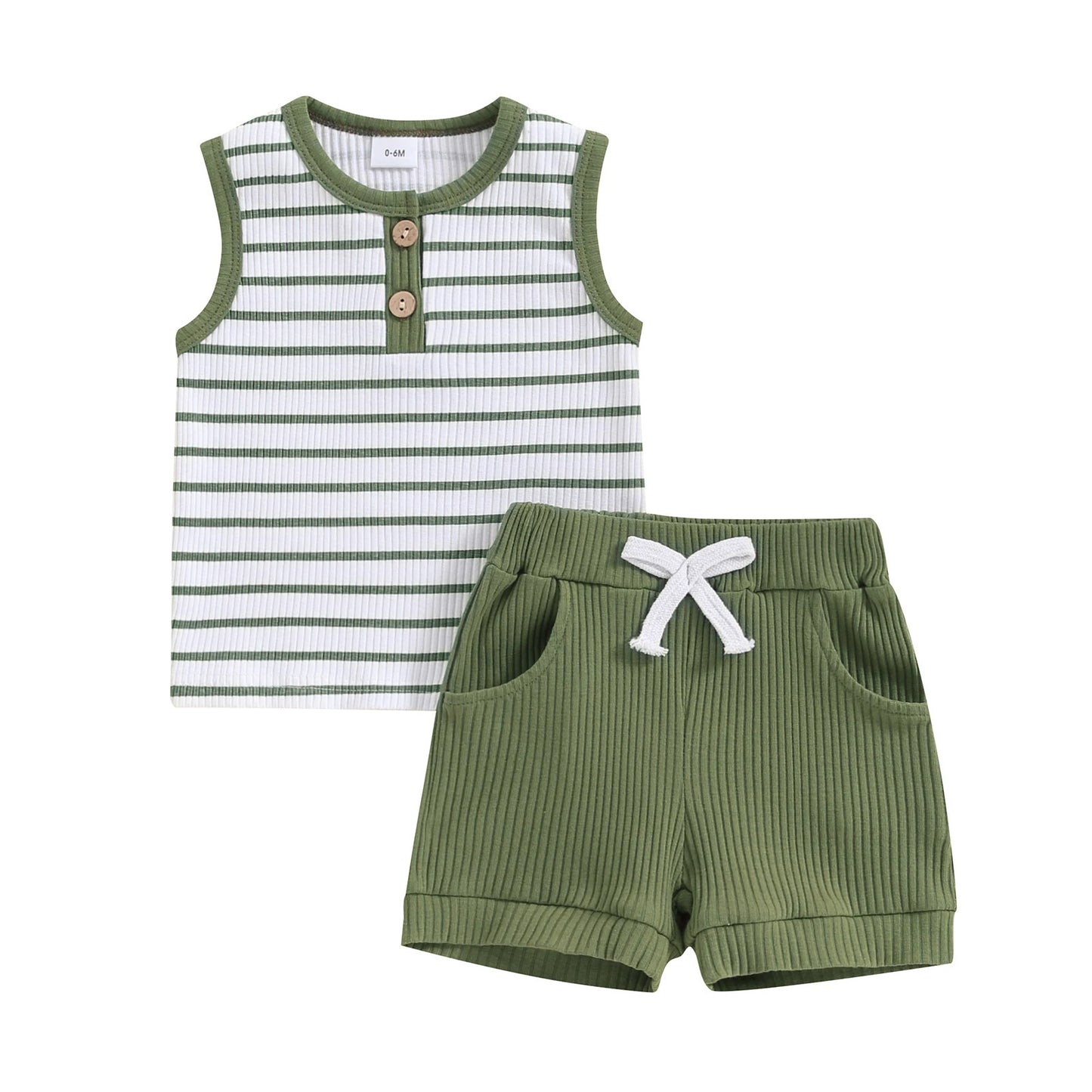 Boys' Fashion Round Neck Top Sports Shorts Suit