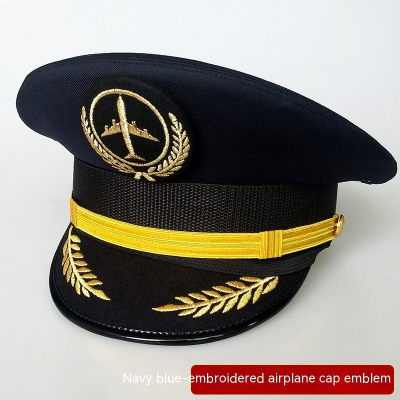 Large Brim Aviation Visor Cap Pilot Hat