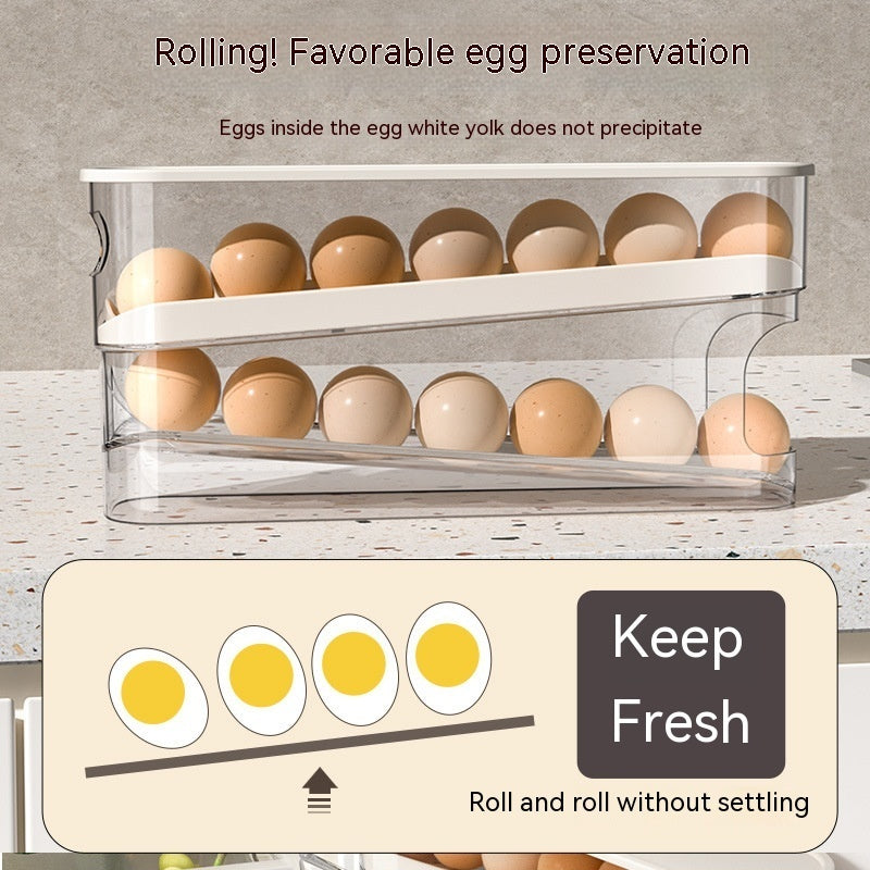 Slide Egg Storage Box Double-layer Automatic Egg Roller