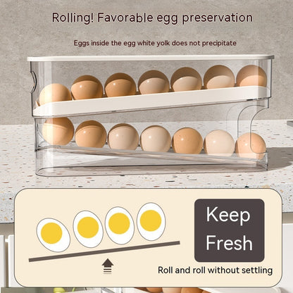 Slide Egg Storage Box Double-layer Automatic Egg Roller