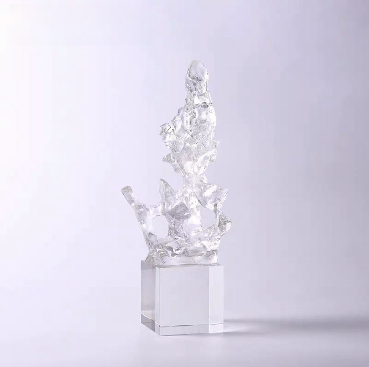 Chinese Style Entrance Decoration Transparent Resin Sculpture Art Decorations